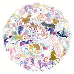 50pcs Golden Onion Unicorn Graffiti Stickers Matte Paper
