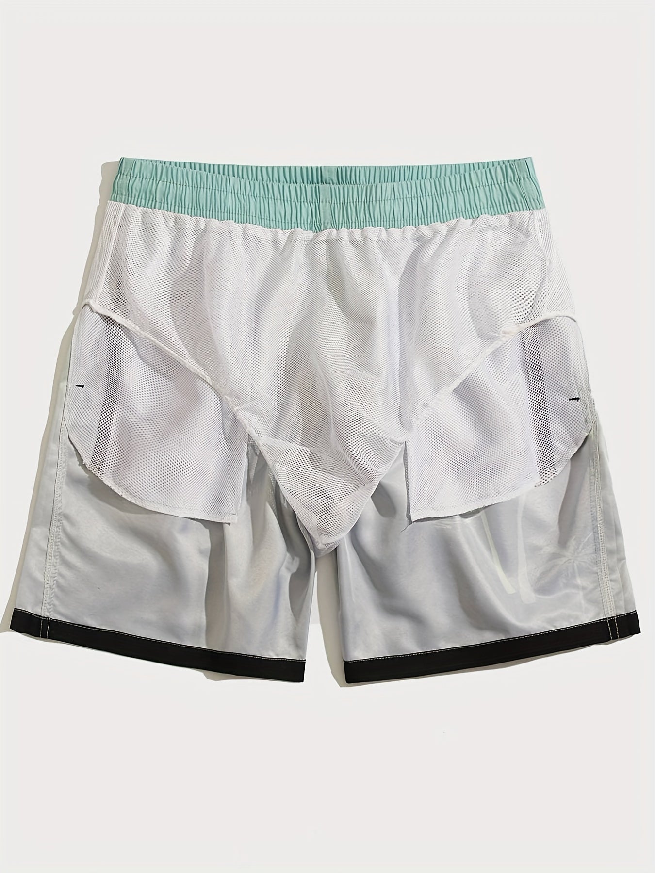 Palm Trees Gradient Print Quick dry Men's Swim Trunks