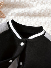 Infant Baseball Sports Set Contrast Jacket Coat Trousers