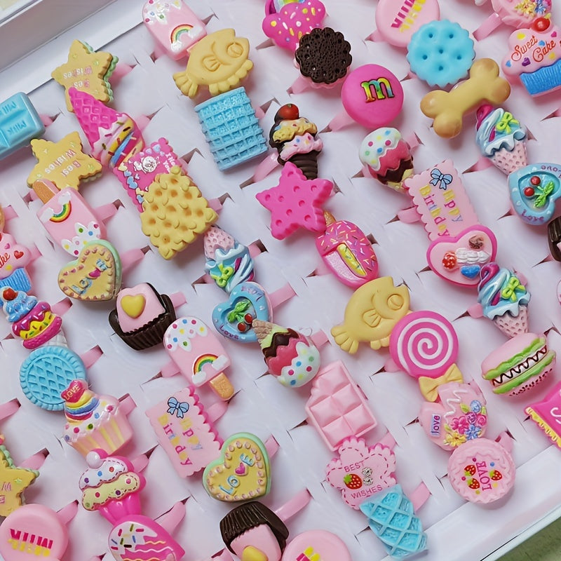 Heart Shaped Food Princess Ring for Girls