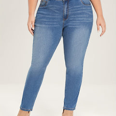 High Rise Skinny Jeans, Button Fly, High Stretch