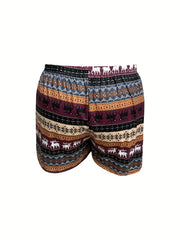 Christmas Elk & Snowflake Retro Loungewear Set