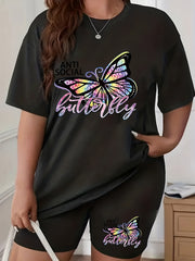 Butterfly & Letter Print 2 Piece Set