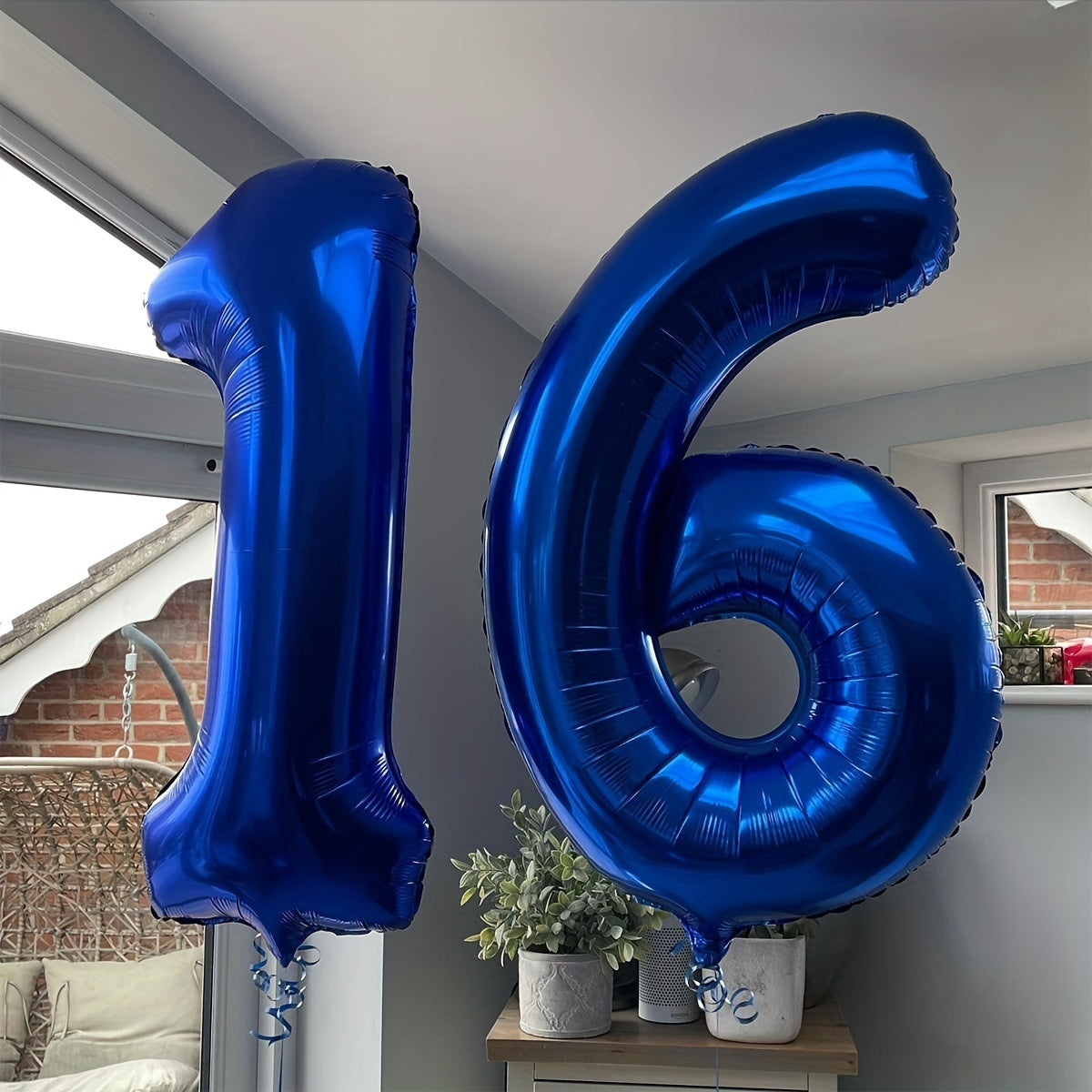 42 Inch Navy Number Balloons 0-9 Large Royal Mylar Foil Helium Dark Number Ballo