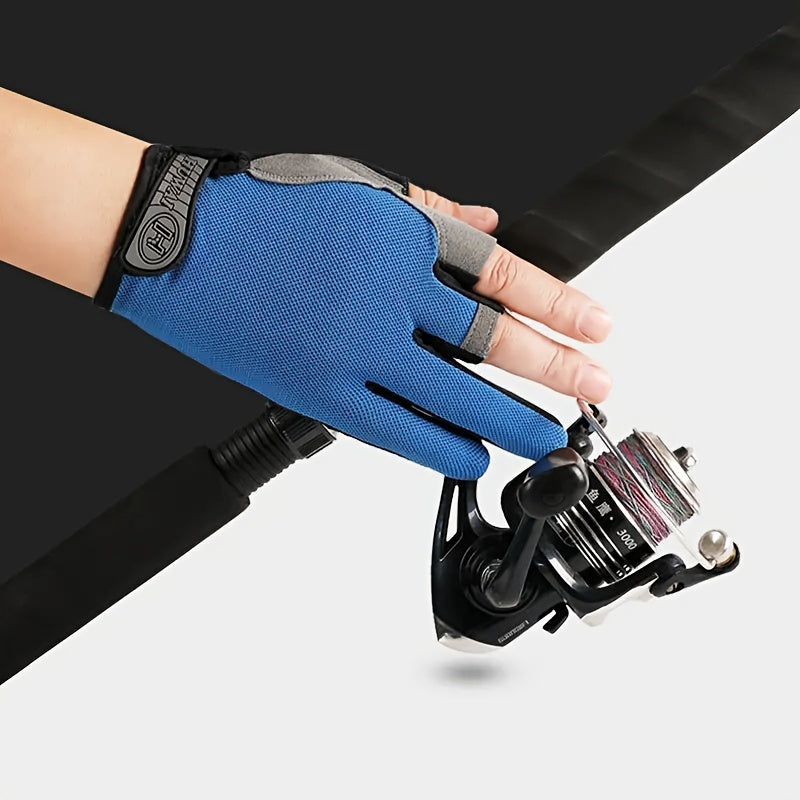 Unisex Fishing Gloves Breathable Anti Slip Wear Resistant