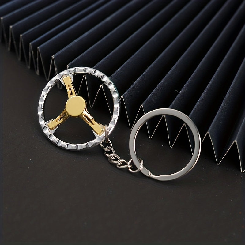 Mini Steering Wheel Keychain for Men Backpack Car Pendant