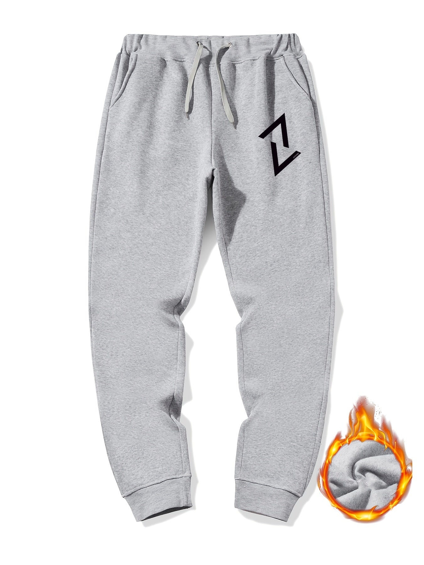 Men's Geometric Graphic Sherpa Fleece Active Sweatpants