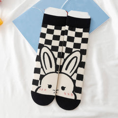 Funny Pattern Mid Tube Socks for Women