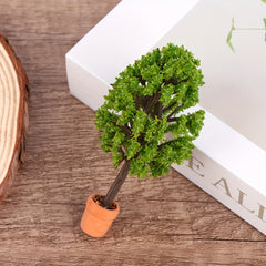 1/12 Dollhouse Tree Potted Plant Green Model Home Decor DIY Toy