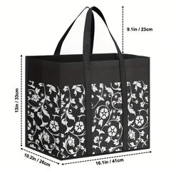 Foldable Reusable Shopping Bag Tote Bags with Reinforced Handles