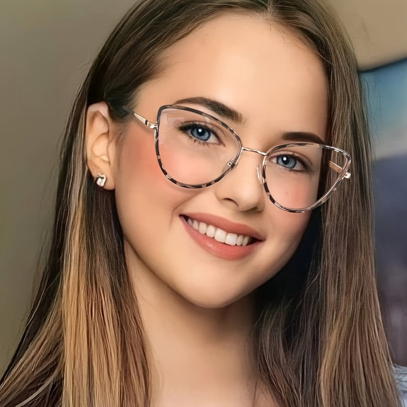 Light Blocking Eyestrain Clear Glasses For Women Computer Reading