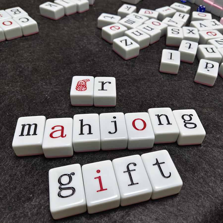 Large English Letter Mahjong Board Game Family Party Toys