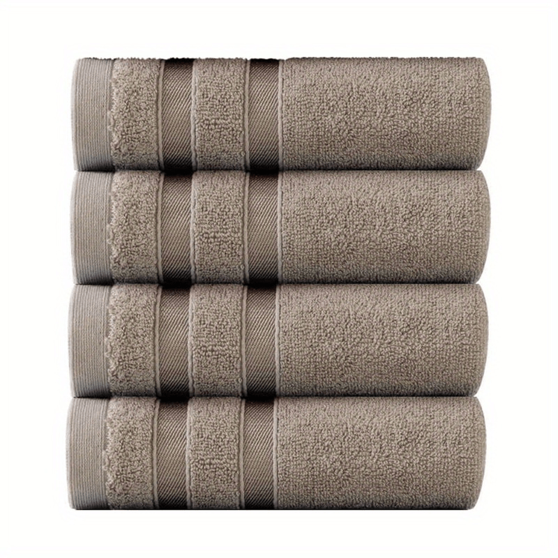 4pcs Bamboo Cotton Face Towels Set Soft Quick Drying Highly Absorbent