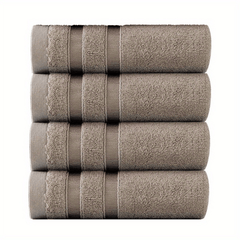 4pcs Bamboo Cotton Face Towels Set Soft Quick Drying Highly Absorbent