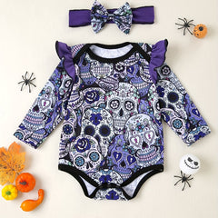 Newborn Baby Girl Outfit Long Sleeve Bodysuit 2Pcs Toddler Clothing Sets