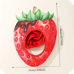 Red Strawberry Hat Fruit Carnival Costume Headgear