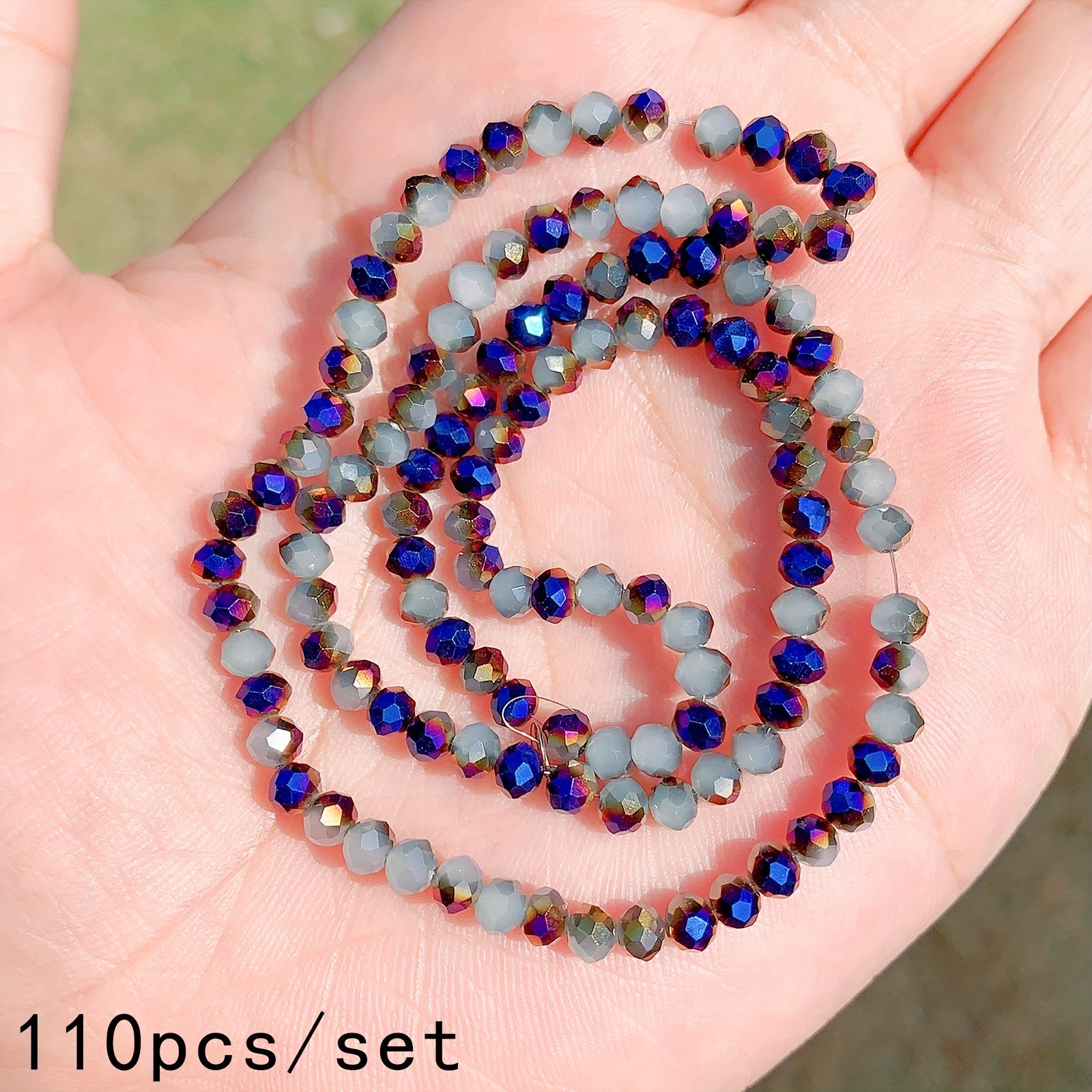 Plated Crystal Beads 4-8mm for DIY Bracelet Jewelry Making