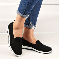 Women's Heart Pattern Knit Slip On Shoes