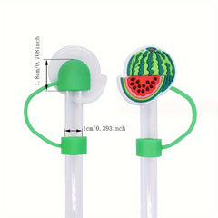 10pcs Halloween Straw Tip Cover Reusable Straw Toppers Dustproof Straw Caps