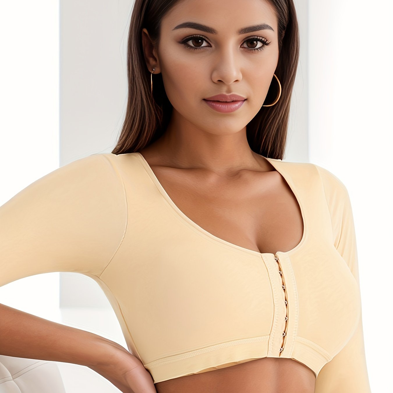 Sports Underwear Women's Front Closure Long Sleeve