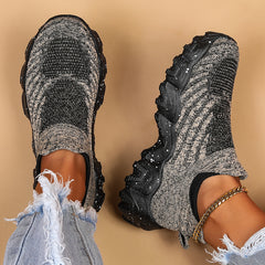 Breathable Flying Woven Slip On Casual Shoes