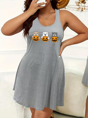 Halloween Bear & Pumpkin Print Nightdress