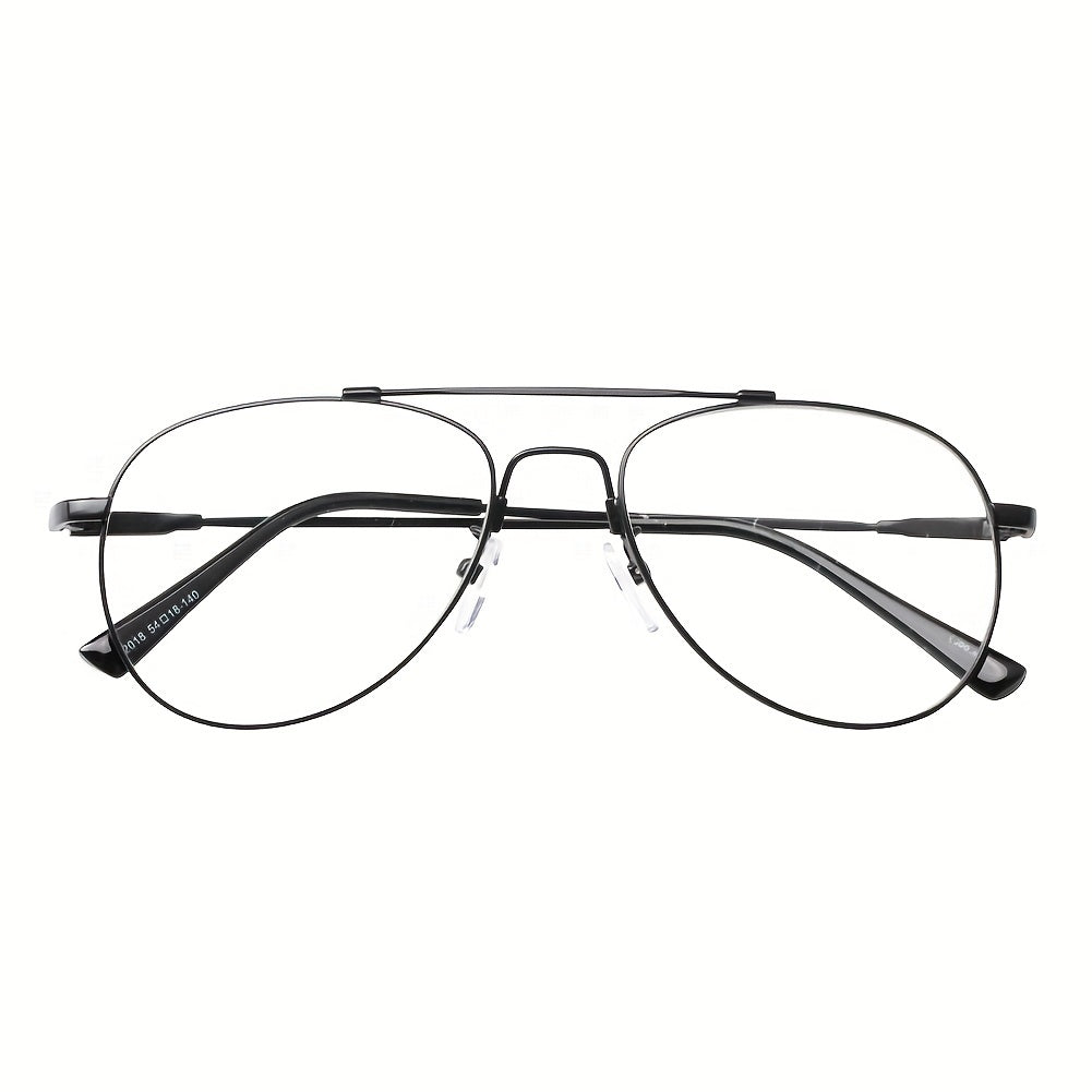 SOOLALA Mens Pilot Eyeglasses Frame Flexible Memory Metal Aviator Readers