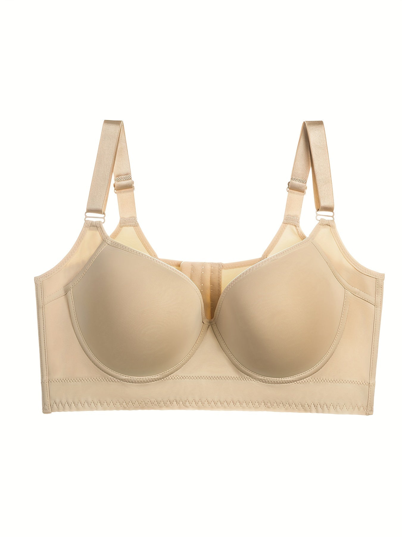 Solid T Shirt Bra Comfy & Breathable Push Up Bra for Women