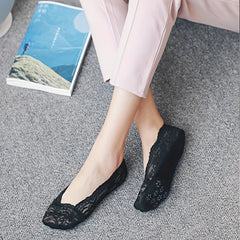 10 Pairs Floral Lace No Show Socks Lightweight Ankle Women's Stockings