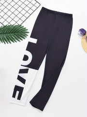 Girls Printed Sports Leggings High Waist Yoga Pants