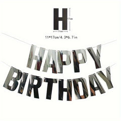 Golden Glitter Birthday Banner Party Decoration Supplies