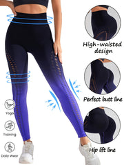Ombre Tummy Control Yoga Pants High Stretch Leggings Women's Activewear