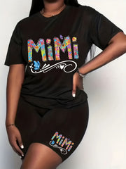 Graphic Print Top & Shorts Set