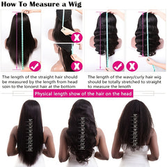 T1B 30 Straight Human Hair Wigs 4x4 Lace Front Human Hair Wigs