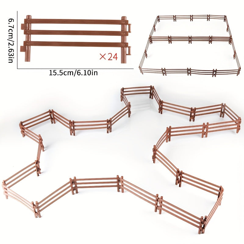Farm Fence Set Toy - Animal and Racecourse Fence Toys for Holidays
