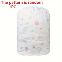 Cylindrical Drawstring Cartoon Quilt Bag Clothes Storage