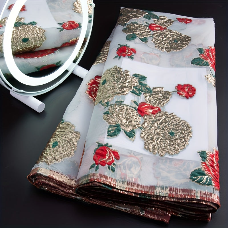 African Tulle Lace Fabric High French Organza 4.57m