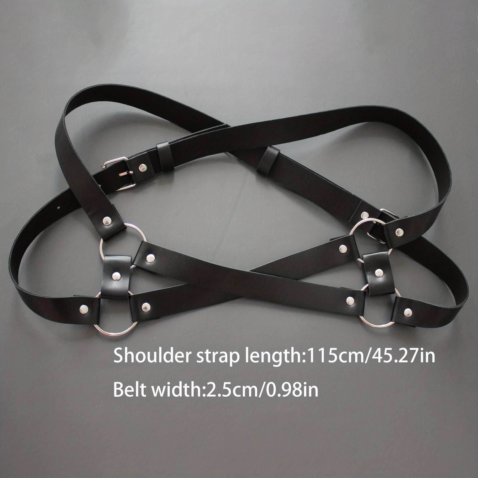 Men's PU Leather Body Chest Belt Harness for Party Costume Club