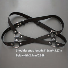 Men's PU Leather Body Chest Belt Harness for Party Costume Club
