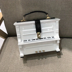 Piano Shape Acrylic Crossbody Bag with Chain - Gift for Women