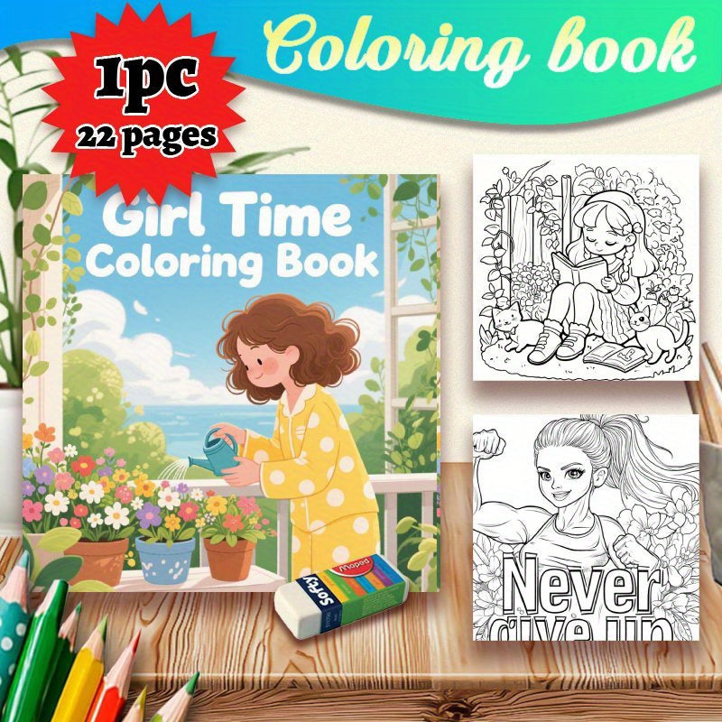 Deluxe Upgrade 22 Page Adult Coloring Book Warm Moments Theme