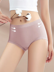 Lace Trim Briefs Comfy Stretchy Panties Lingerie Underwear