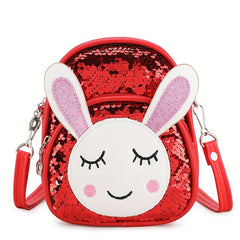 Kids Rabbit Backpack Sequin Shoulder Bag