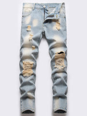 Boys Ripped Denim Jeans Long Pants Casual Kids Clothes
