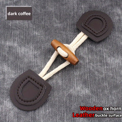 5 Sets Cow Horn Buttons Woolen Coat Windbreaker Sweater Buckle