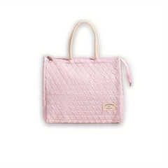 Quilted Insulated Lunch Bag Leakproof Handheld Box