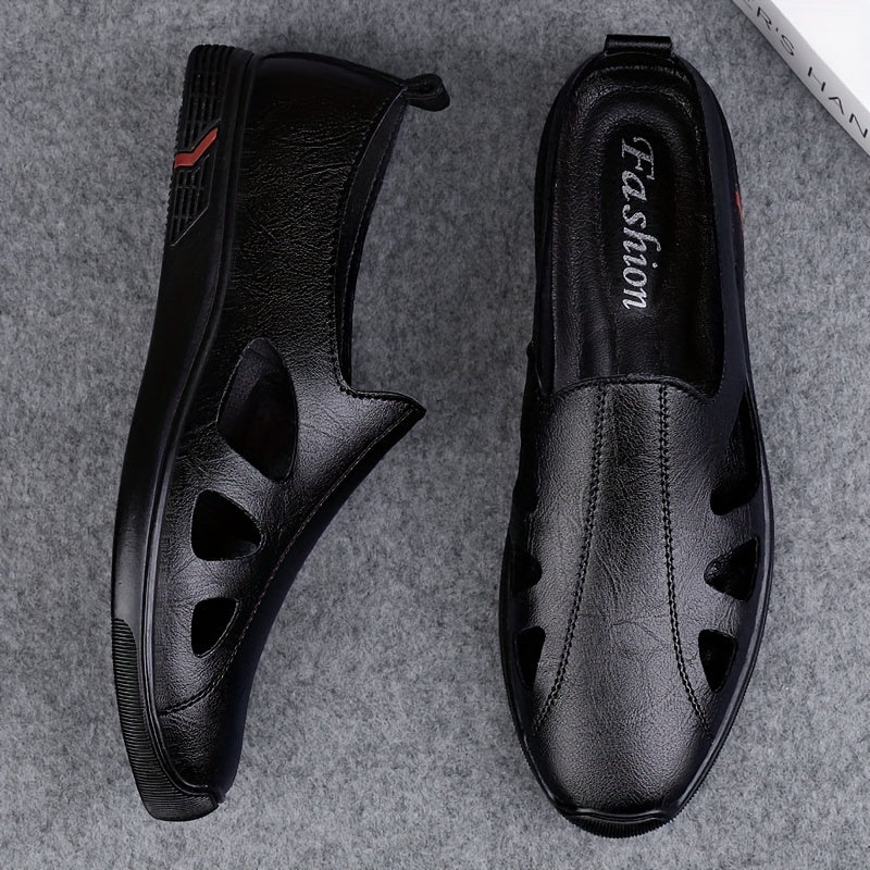 Men's Hollow Out Loafer Shoes Comfy Non slip Slip On Shoes