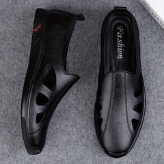 Men's Hollow Out Loafer Shoes Comfy Non slip Slip On Shoes