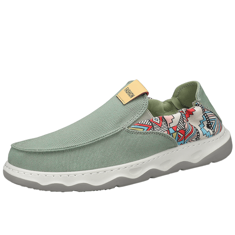 Men's Canvas Loafer Shoes Breathable Slip On Shoes