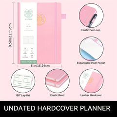 Undated Weekly Planner Weekly Goals Notebook